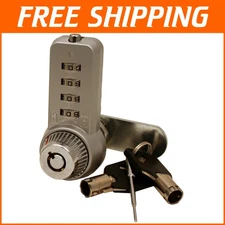 Heavy Duty Chrome Combination Lock with Master Key Override - Versatile Use
