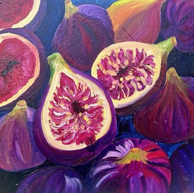 Still Life Figs | Oil on Wood