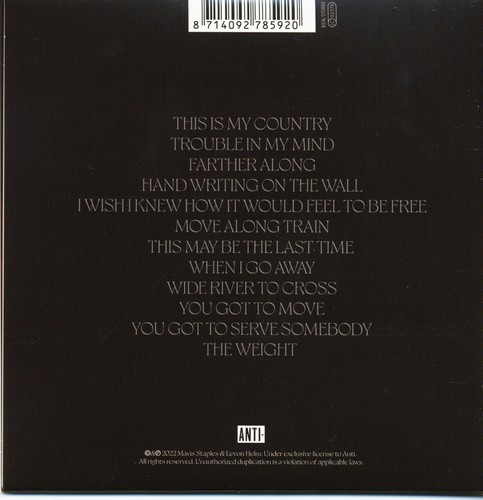 Mavis Staples & Levon Helm - Carry Me Home (CD) - The Blues - Bild 2 von 2