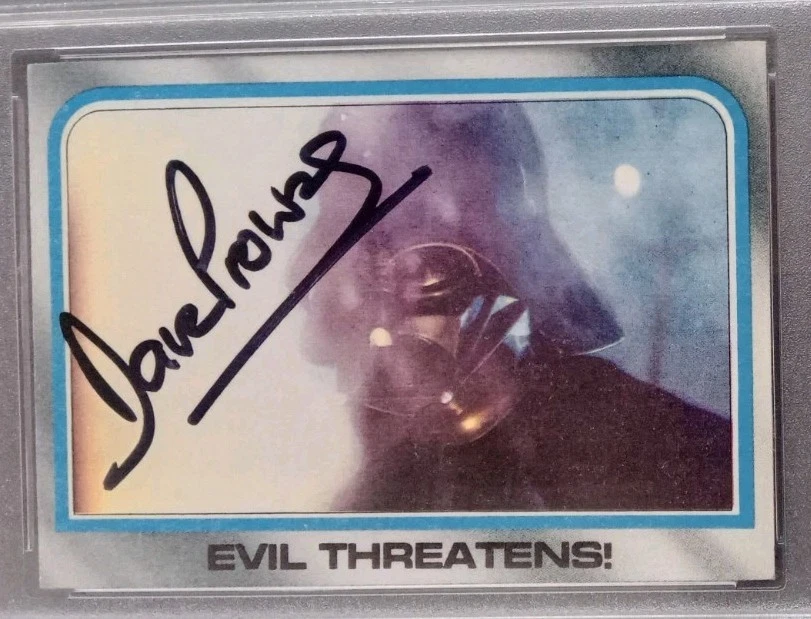1980 TOPPS STAR WARS THE ESB DARTH VADER #208 SIGNED BY DAVE PROWSE GRADED - Image 3 of 4