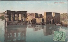 1910s Phylae Inundated Egyptian Postcard Alexandria PM Egypt