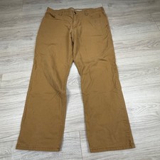 Carhartt Rugged Flex Relaxed Fit Canvas Work Pants Brown BN2517-M 38x30 Mens