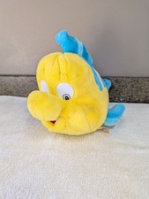 VINTAGE rare PLUSH ORIGINAL LITTLE MERMAID 1991 TYCO FLOUNDER FISH DISNEY