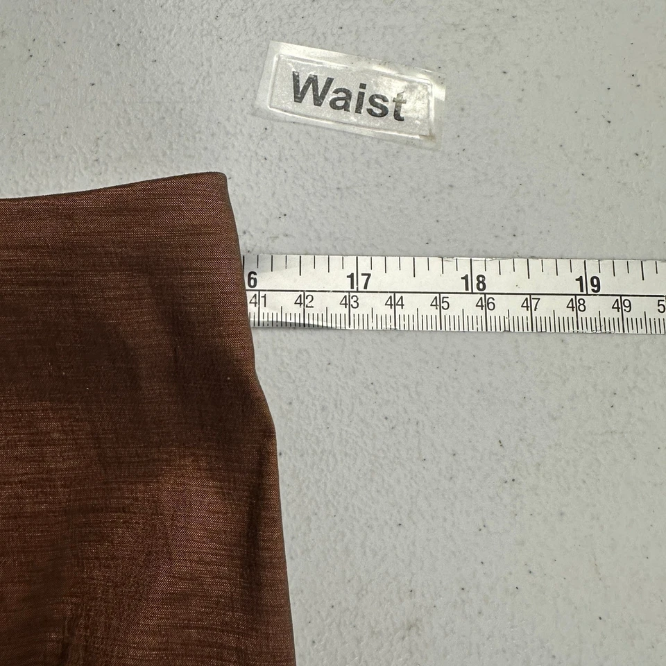 Alex Evenings Womens Minimalist Maxi Skirt Size L Satin Brown Old Money Elegant - Image 4 of 4