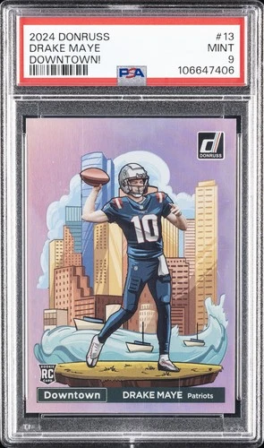 2024 PANINI DONRUSS DOWNTOWN! #13 DRAKE MAYE PSA 9
