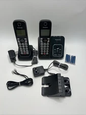 Panasonic Cordless Phone 2 Handsets KX-TGD832M Metallic Black -Answering Machine