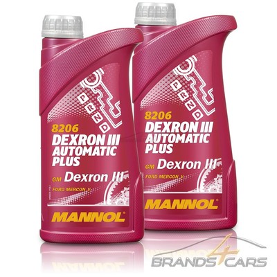 2x 1 L LITER MANNOL DEXRON III 3 AUTOMATIC PLUS AUTOMATIKGETRIEBEÖL GETRIEBE-ÖL 