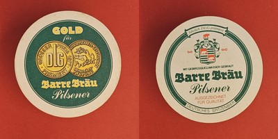 Barre Bräu Gold für  . Brauerei Bierdeckel Bier