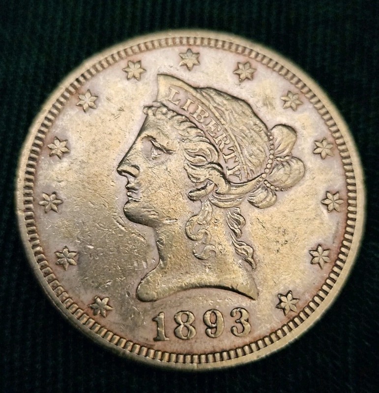 1893 Liberty Head Eagle $10 Gold Coin