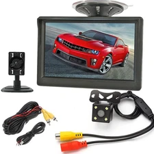 4.3" HD Car Monitor + IR Night Vision Waterproof Rear View Reverse Backup Camera