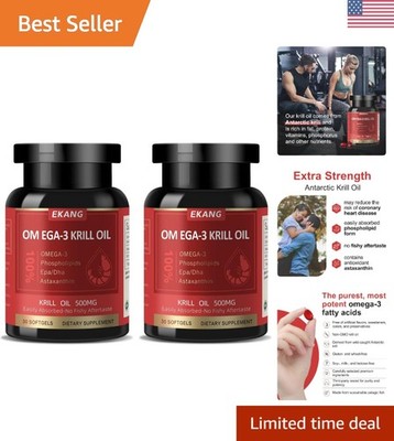 Wild-Caught Omega-3 Krill Oil 500 mg Softgels - Purity and Health in Every Dose