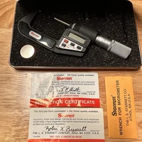 Starrett No. 733 Digital Micrometer with Red Hard Cover Case New Made In USA