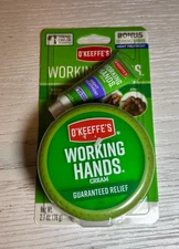 O'keeffe's Working Hands Cream 2.7oz  W/bonus Night Treatment.  New Sealed 