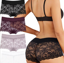 Stylish Comfortable Lace Boy-Shorts Great Price  Free Shipping From U.S. Stock