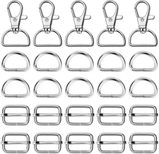 50pc Keychain Bulk with Swivel Hook D Rings