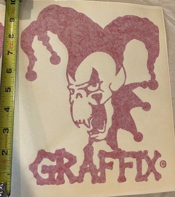 GRAFFIX Evil Jester decal 10'' Red