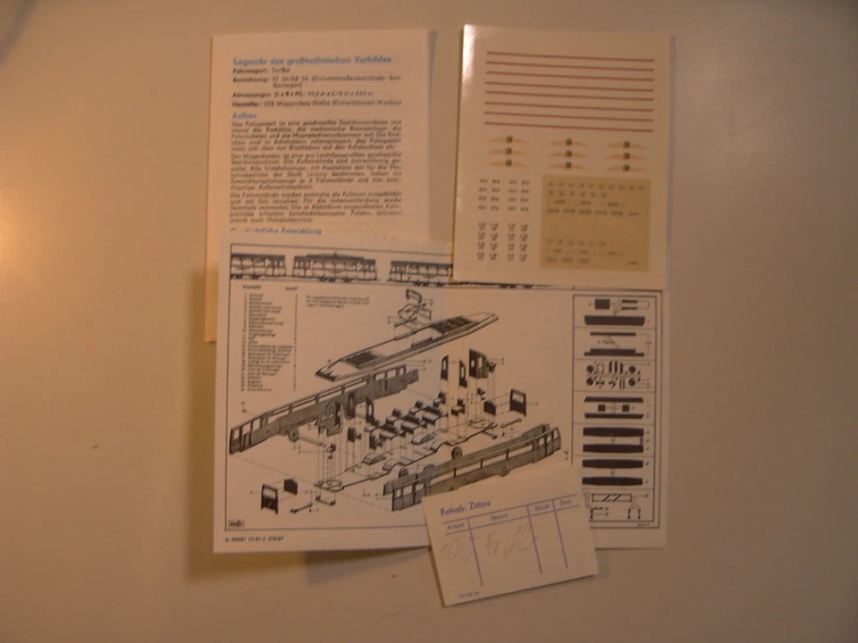 PREFO H0 30010 Bausatz Historische Straßenbahn ET54 EB54 *NEU*OVP*ABZIEHBILDER* - Bild 4 von 4