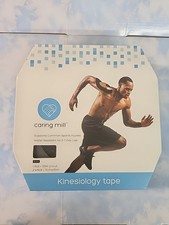 Caring Mill Kinesiology Tape Water Resistant for Sports Injuries Uncut Black 35M