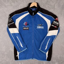 Yamaha Racing Fleece Jacket Rob Mac Racing Blue Y2K Mens Size M Medium