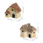 12PCS Mini House Shaped Ornaments Resin House Model Landscaping Decor