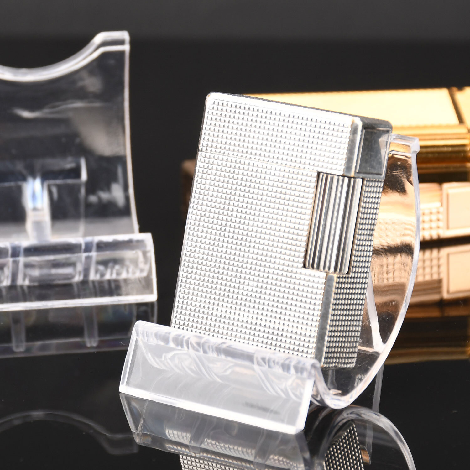 15pcs clear display stands acrylic for lighter collection Zippo, DuPont, Dunhill