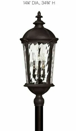 HINKLEY | 6 LIGHT STREET POST LAMP TOP ✪NEW✪ 1921RK RIVER ROCK WINDSOR RARE USA - Picture 6 of 13