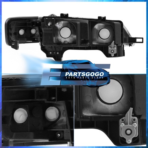 For 94-97 Honda Accord CD JDM Black Headlights + Clear Corner Reflector Lamps - Picture 4 of 5