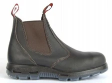 Redback Dark Brown Steel Toe Safety Work Boots USBOK Elastic Sided Bobcat