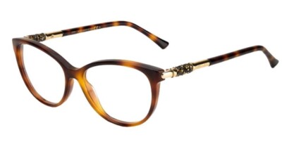 Jimmy Choo Brillengestell JC293 col 086 Havana mit Etui und Tuch 54mm