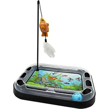 SeaWorld Cat Scratcher Board 5-in-1 Cat Toy with Wand Teaser Filled of Catnip