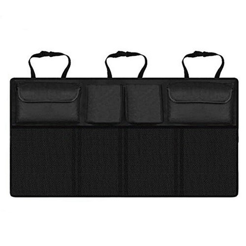 Universal Car Organizer Trunk Rear Back Seat Storage Bag Mesh Net Pocket Black - Picture 10 of 10