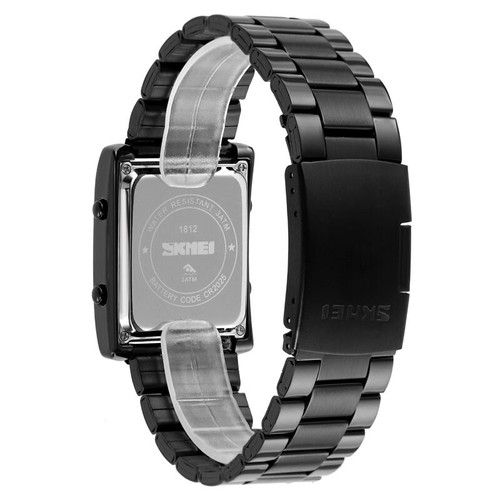 Mens Boy Casual Sports Waterproof Quartz Digital LED Stainless Steel Wrist Watch - Picture 12 of 17