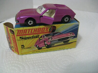 Matchbox No. 5 1969 Lotus Europa With Nice Original Box By