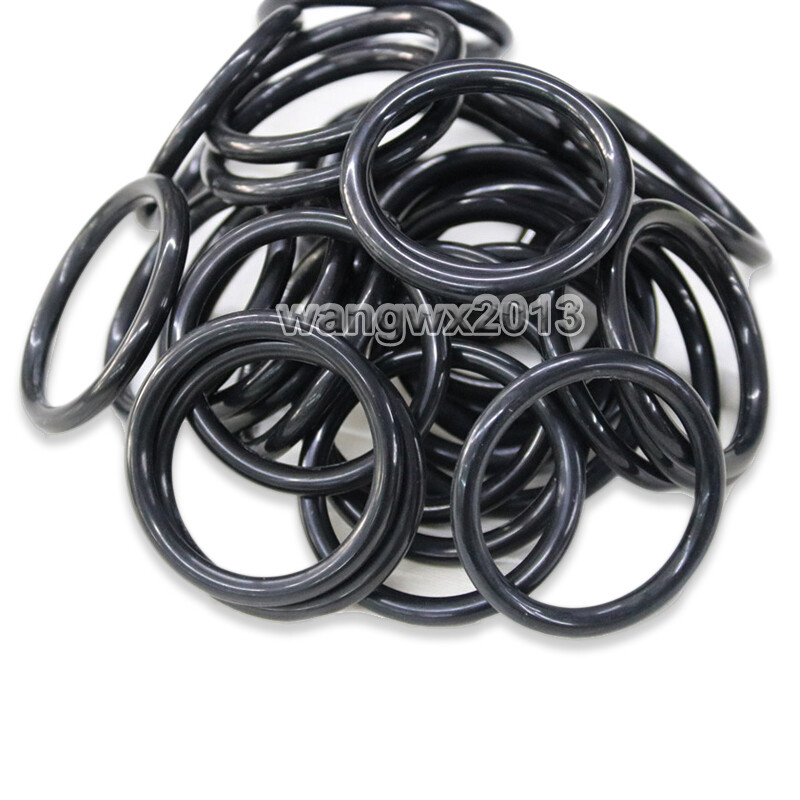 10x Oil Resistant NBR Nitrile Butadiene Rubber 5mm O-Ring Sealing Ring 15-200mm - Foto 2