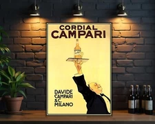 Vintage Cordial Campari Elegant Waiter Heavy Metal Sign – (60X40 CM)