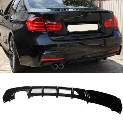 1PC ABS Glossy Black For 2012-2018 BMW F30 F31 M Sport Rear Bumper Diffuser Lip