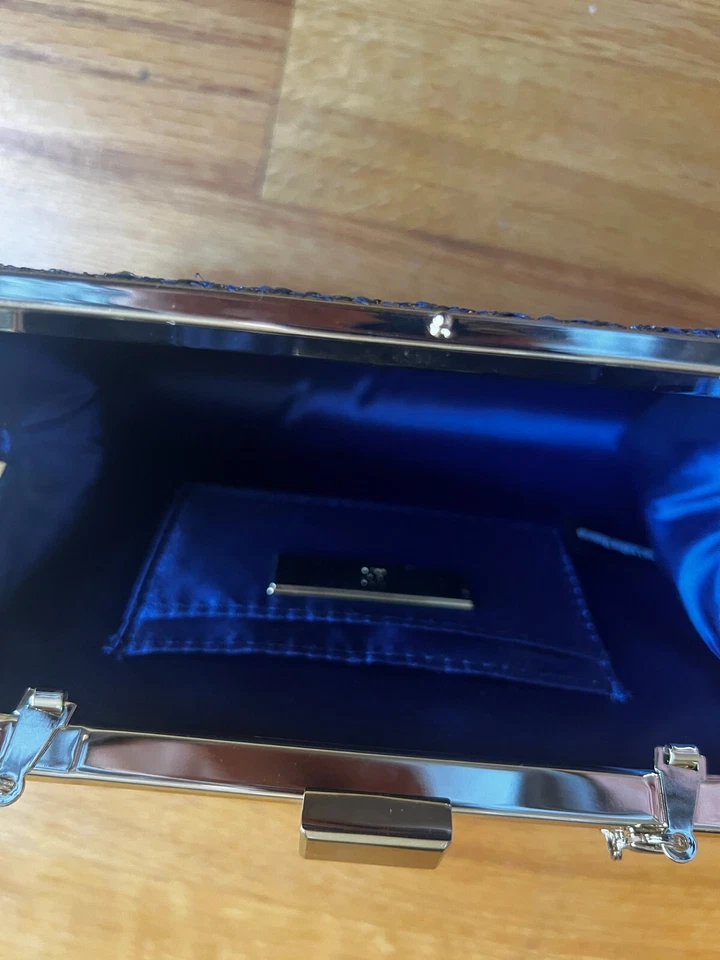 Nuevo INC Lory Azul Cadena Correa Fiesta Bolso/Cartera, 7"x5" Foto 2 de 4