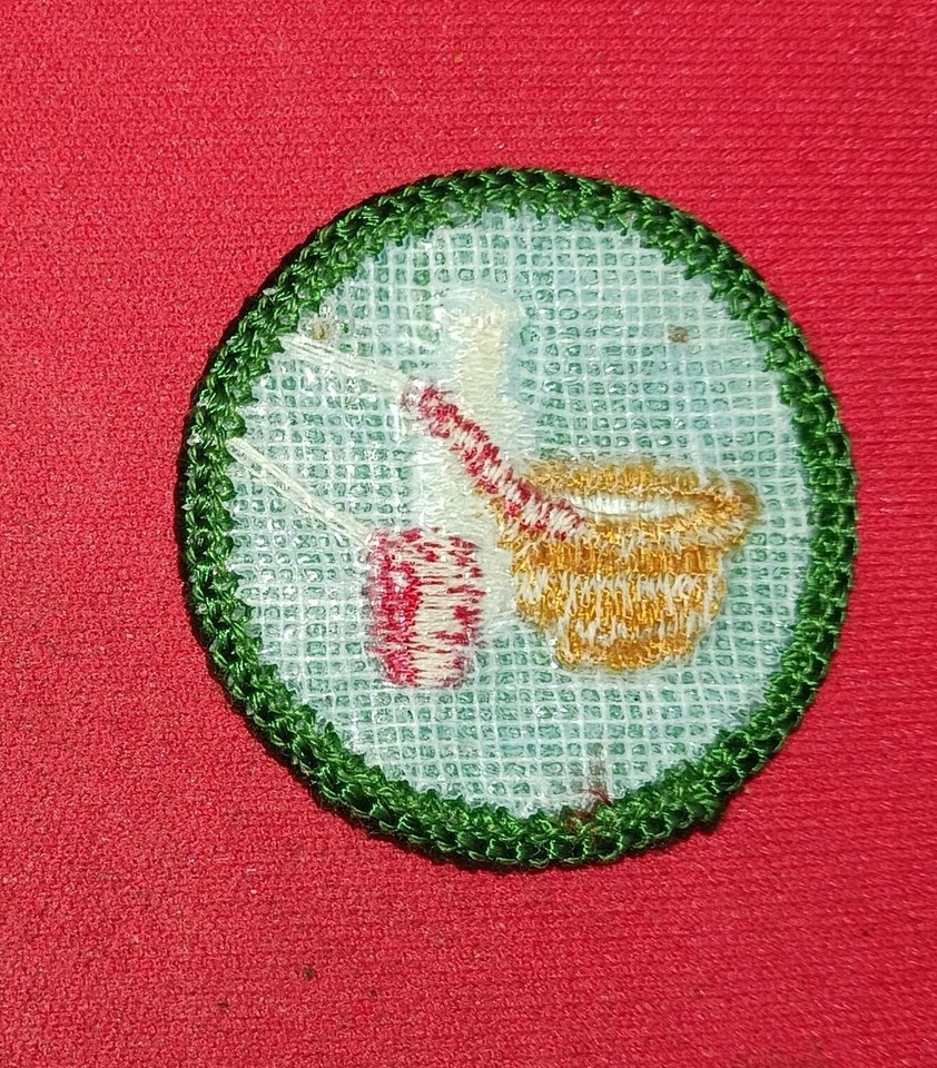 Vintage Girl Scouts Junior Merit Badge Patch Cooking Baking | eBay
