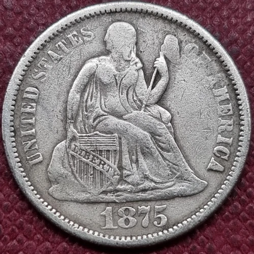 1875 Seated Liberty Dime 10c Better Grade XF #69692
