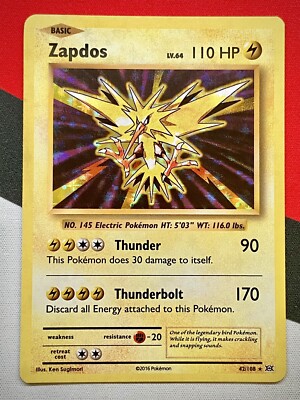 XY Evolutions Zapdos 42/108 Holo Rare Pokémon Pack Fresh | eBay