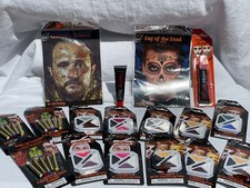 Halloween Makeup Face Painting Kit/Crayons Tattoos Vampire Blood Lot of 17