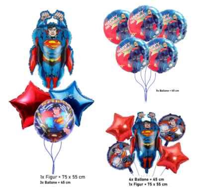 Superman Folien Helium Luft Ballon Für Jungen Kinder Geburtstag Party Deco