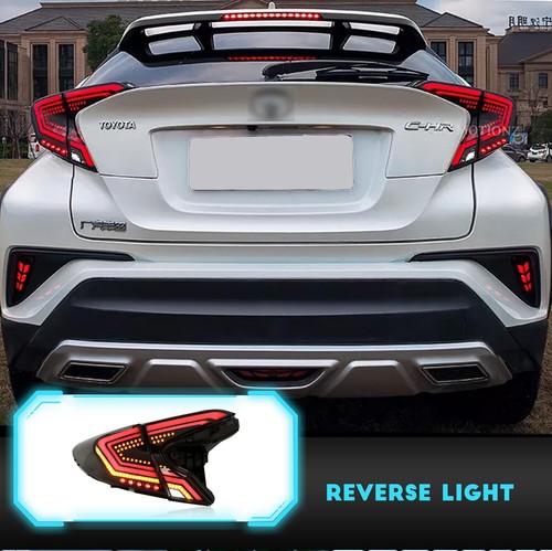 LED Smoked Tail Lights For Toyota C-HR 2018-2020 Rear Lamps Assembly 4PCS - Picture 8 of 14