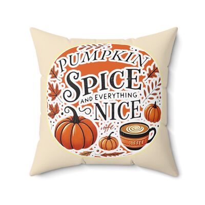 Pumpkin Spice and Everything Nice Throw Pillow | Cozy Fall Home Décor