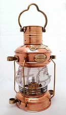 Anker Kupfer &Ouml;llampe Leeds Nautical 14 "Schiff Laterne Lampe