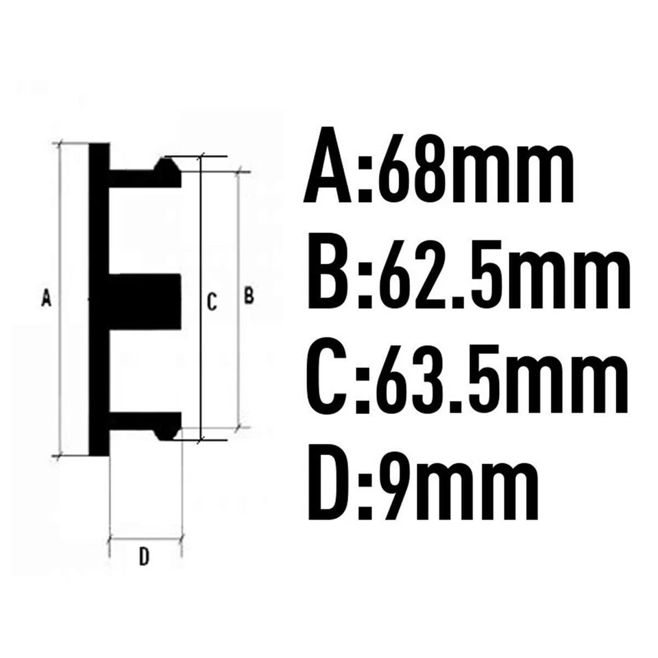 4Pcs 68mm Black Wheel Hubs Center Hub Cap Universal Wheel Rim Hub Cover Caps Foto 3 de 4