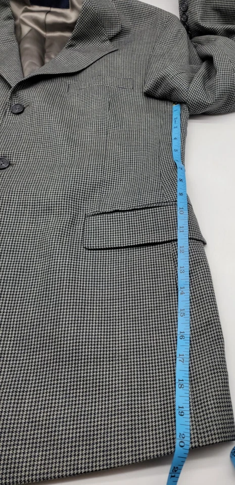 Tommy Hilfiger Chaqueta Hombre Talla 40r Blazer Abrigo Deportivo Lana Acetato Gris Foto 2 de 4