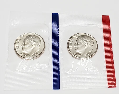 1995 P & D Roosevelt Dime Set (2 Coins) *MINT CELLO* *FREE SHIPPING*