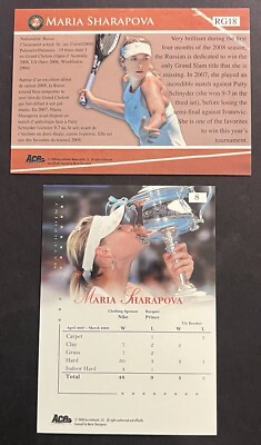 2) 2008 ACE MATCHPOINT MARIA SHARAPOVA #8 FRENCH OPEN #RG18 @ NOT