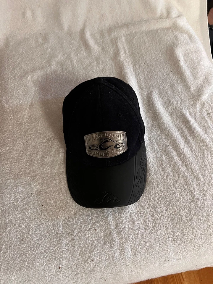 Orange County Choppers Hat Black motorcycle metal badge buckle biker DKL Quality - Image 2 of 4